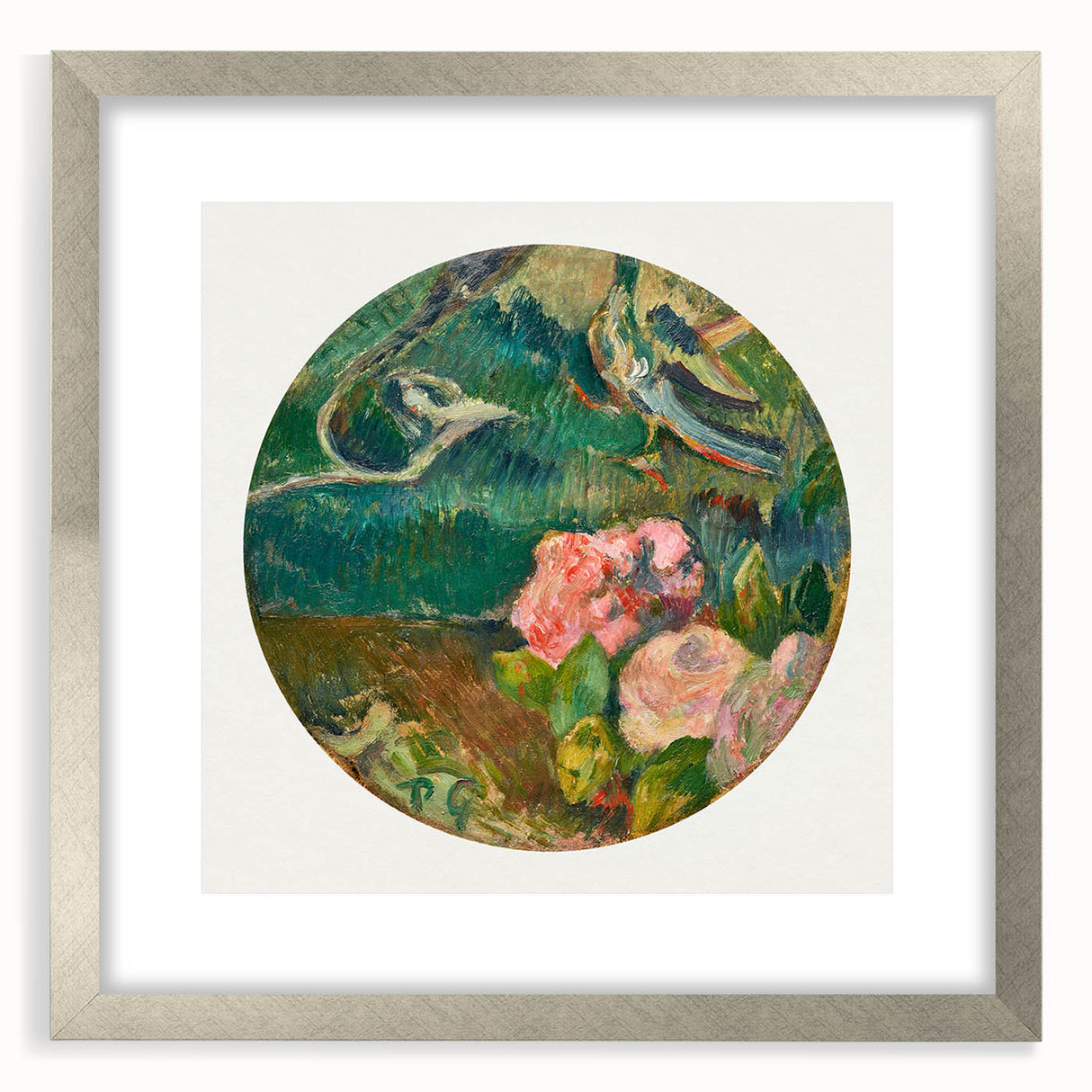 Modern Wall Art: Paul Gauguin's Vibrant Flowers and Bird
