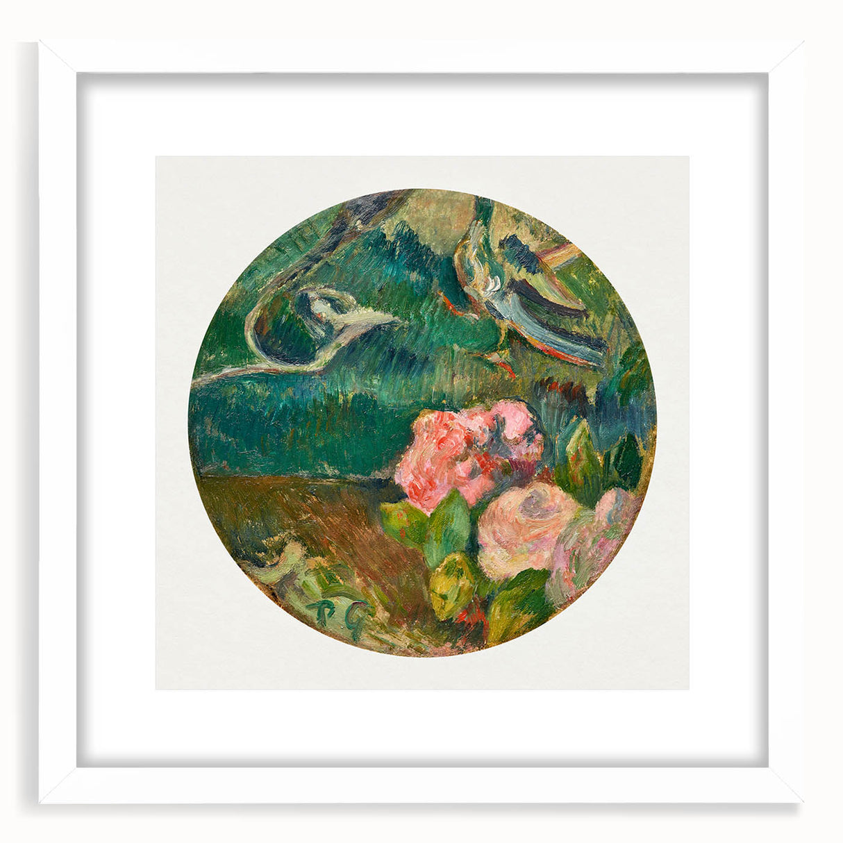 Modern Wall Art: Paul Gauguin's Vibrant Flowers and Bird