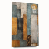 Abstract wall art featuring colorful strokes on a transparent acrylic glass panel, showcasing a modern design suitable for contemporary home decor. The side view highlights the smooth edges and vibrant hues, creating an eye-catching focal point for any room.