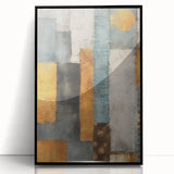 Framed abstract wall art featuring dynamic black strokes on a white background, showcasing modern design aesthetics ideal for contemporary home decor.