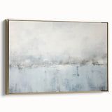 Abstract strokes wall art featuring a gold and white color palette in a modern frame, ideal for enhancing contemporary home decor and art collections.