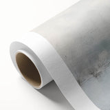 Abstract wall art design featuring vibrant strokes in blue, orange, and yellow hues on rolled canvas, ideal for modern home decor. Perfect for adding a pop of color to any space.