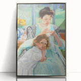 Impressionist Motherhood - Cassatt’s ‘Young Mother Sewing’ Wall Art