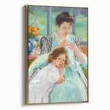 Impressionist Motherhood - Cassatt’s ‘Young Mother Sewing’ Wall Art