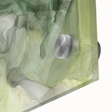 Close-up of vibrant abstract strokes wall art printed on acrylic glass, showcasing bold colors and fluid designs perfect for modern decor.