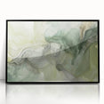 Framed abstract wall art featuring dynamic strokes in black and white, presented in a sleek acrylic frame, ideal for modern home decor and artistic expression.