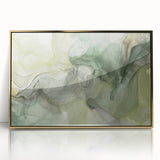 Framed abstract wall art featuring vibrant gold strokes on a textured background, perfect for modern home decor and artistic interiors. This piece adds elegance and sophistication to any room.