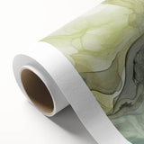 Rolled canvas showcasing vibrant abstract strokes in shades of blue, orange, and yellow, perfect for modern home decor. Ideal for art enthusiasts seeking unique wall art.