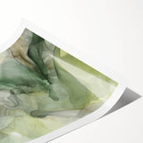 Abstract wall art print showcasing vibrant strokes in shades of blue, orange, and yellow, rolled for easy shipping, perfect for modern home decor.