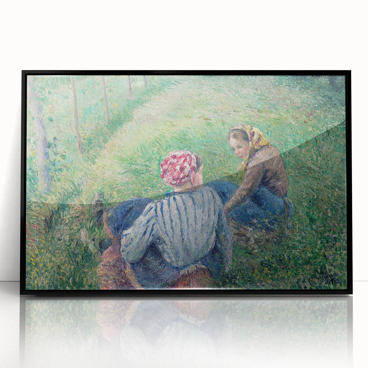 Tranquil Impressionist Landscape – Pissarro’s Peasant Girls Resting