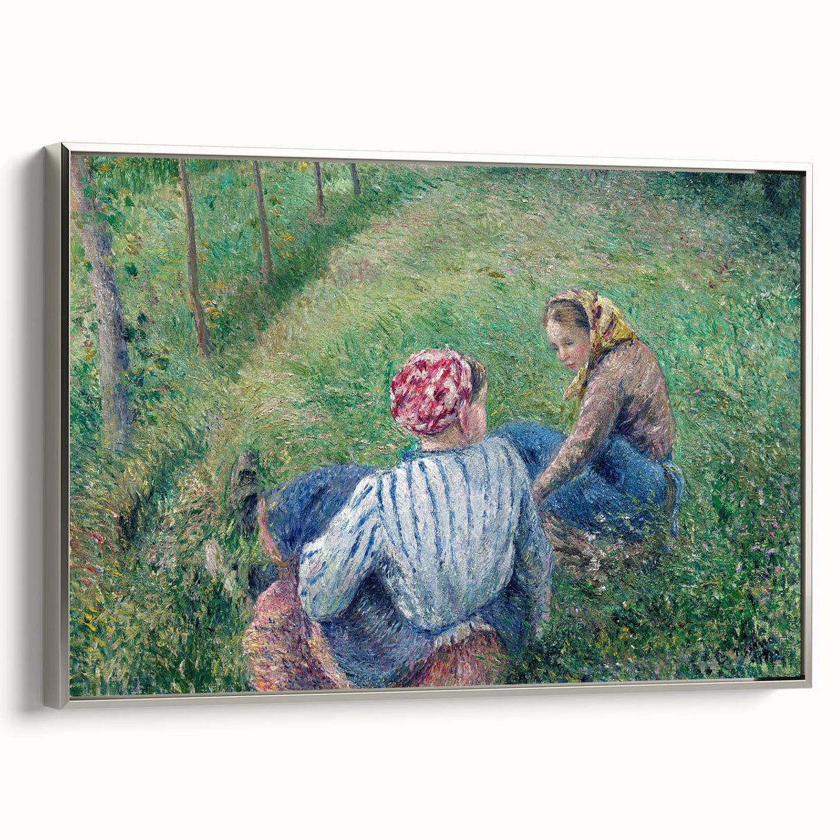 Tranquil Impressionist Landscape – Pissarro’s Peasant Girls Resting