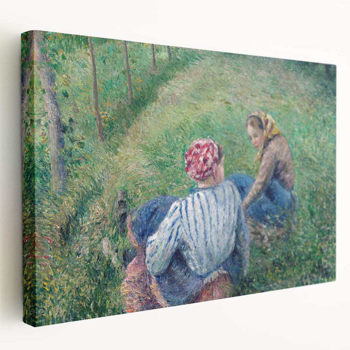 Tranquil Impressionist Landscape – Pissarro’s Peasant Girls Resting