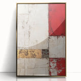 Abstract strokes wall art in a sleek gold frame, showcasing a modern design with vibrant colors and dynamic patterns, perfect for contemporary decor.