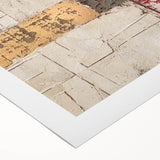 Abstract strokes wall art on rolled canvas showcasing vibrant colors and dynamic brushwork, ideal for modern decor and artistic home aesthetics.