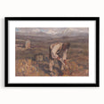 Modern Wall Art: Rustic Autumn Farming Scene with Earthy and Warm Tones