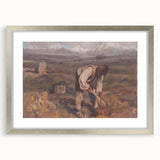 Modern Wall Art: Rustic Autumn Farming Scene with Earthy and Warm Tones