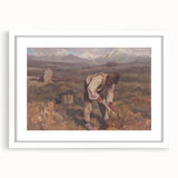 Modern Wall Art: Rustic Autumn Farming Scene with Earthy and Warm Tones