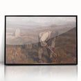 Modern Wall Art: Rustic Autumn Farming Scene with Earthy and Warm Tones
