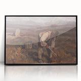 Modern Wall Art: Rustic Autumn Farming Scene with Earthy and Warm Tones