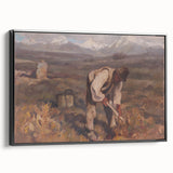 Modern Wall Art: Rustic Autumn Farming Scene with Earthy and Warm Tones