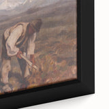 Modern Wall Art: Rustic Autumn Farming Scene with Earthy and Warm Tones