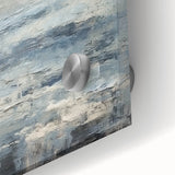 Close-up of abstract strokes wall art printed on acrylic glass, showcasing vibrant colors and fluid designs, ideal for modern home decor enhancement.