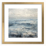 Abstract wall art featuring bold strokes in gold and black, elegantly framed with a white mat, perfect for modern home decor. Ideal for adding a touch of sophistication to any room.