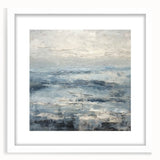 Abstract wall art print featuring colorful strokes in a white frame with matting, ideal for modern decor. Perfect for adding vibrancy to living spaces.