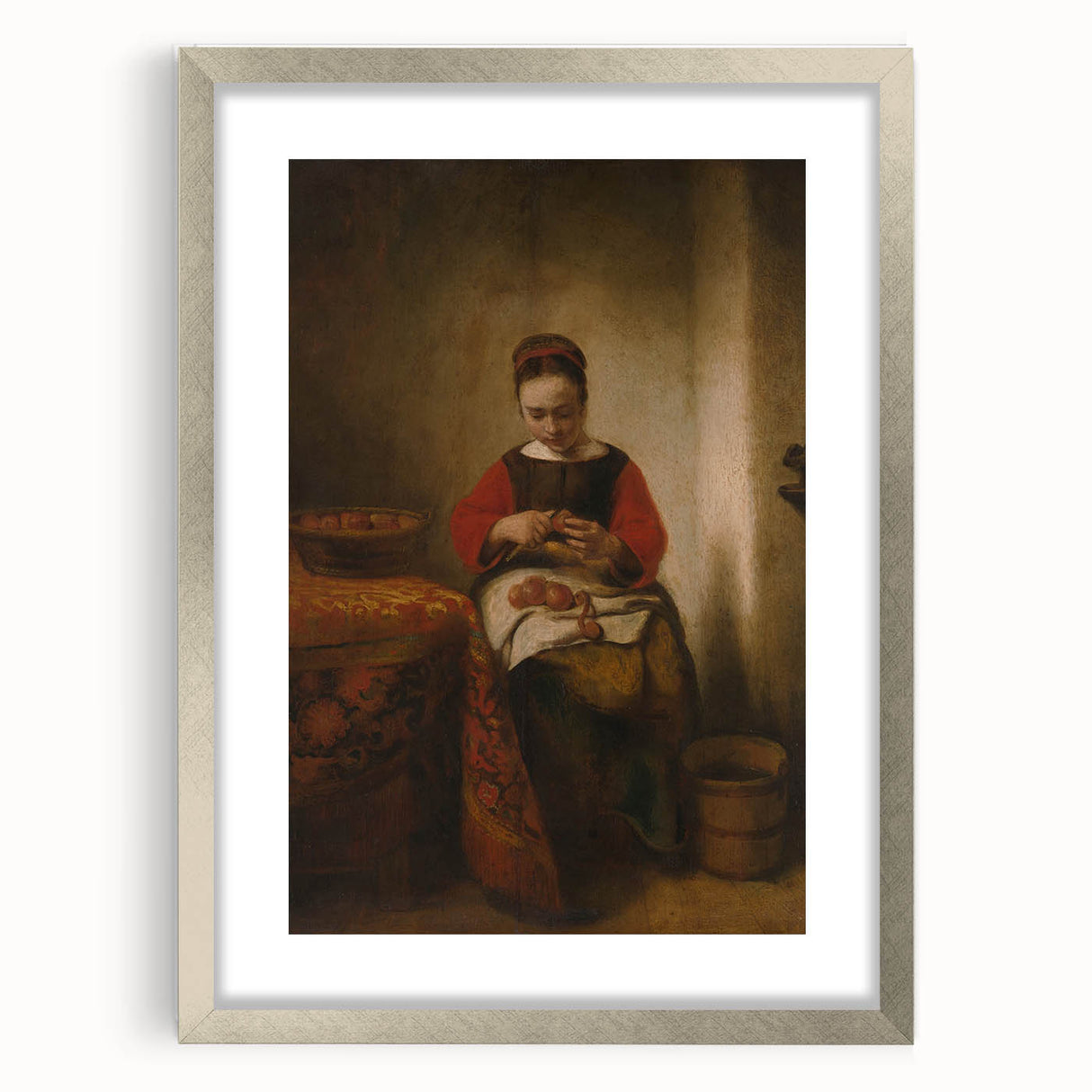 Timeless Artwork - ‘Young Woman Peeling Apples’ Wall Decor