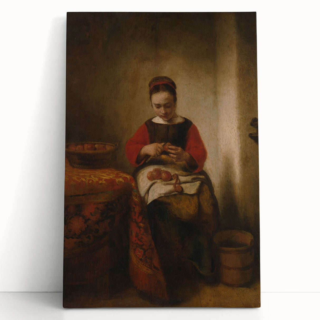 Timeless Artwork - ‘Young Woman Peeling Apples’ Wall Decor