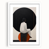 Elegant Dining Room Wall Art - Abstract Black, White & Orange Décor