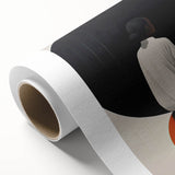 Elegant Dining Room Wall Art - Abstract Black, White & Orange Décor