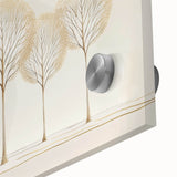 Minimalist Office Wall Art – Elegant Golden Tree Canvas Print