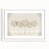 Minimalist Office Wall Art – Elegant Golden Tree Canvas Print