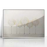 Minimalist Office Wall Art – Elegant Golden Tree Canvas Print