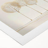 Minimalist Office Wall Art – Elegant Golden Tree Canvas Print