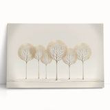 Minimalist Office Wall Art – Elegant Golden Tree Canvas Print