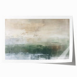 Abstract landscape wall art print showcasing vibrant colors and fluid shapes, rolled and ready for display, perfect for modern home decor.