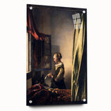 Baroque Art Print - Woman by Window with Green and Red Tones