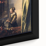 Baroque Art Print - Woman by Window with Green and Red Tones