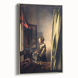 Baroque Art Print - Woman by Window with Green and Red Tones