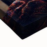 Baroque Art Print - Woman by Window with Green and Red Tones