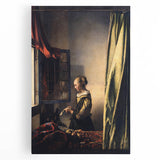 Baroque Art Print - Woman by Window with Green and Red Tones