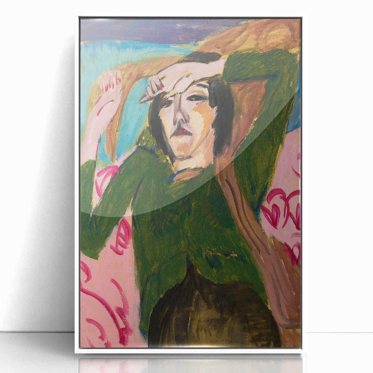 Expressionist Art: Woman in the Green Blouse by Kirchner Print