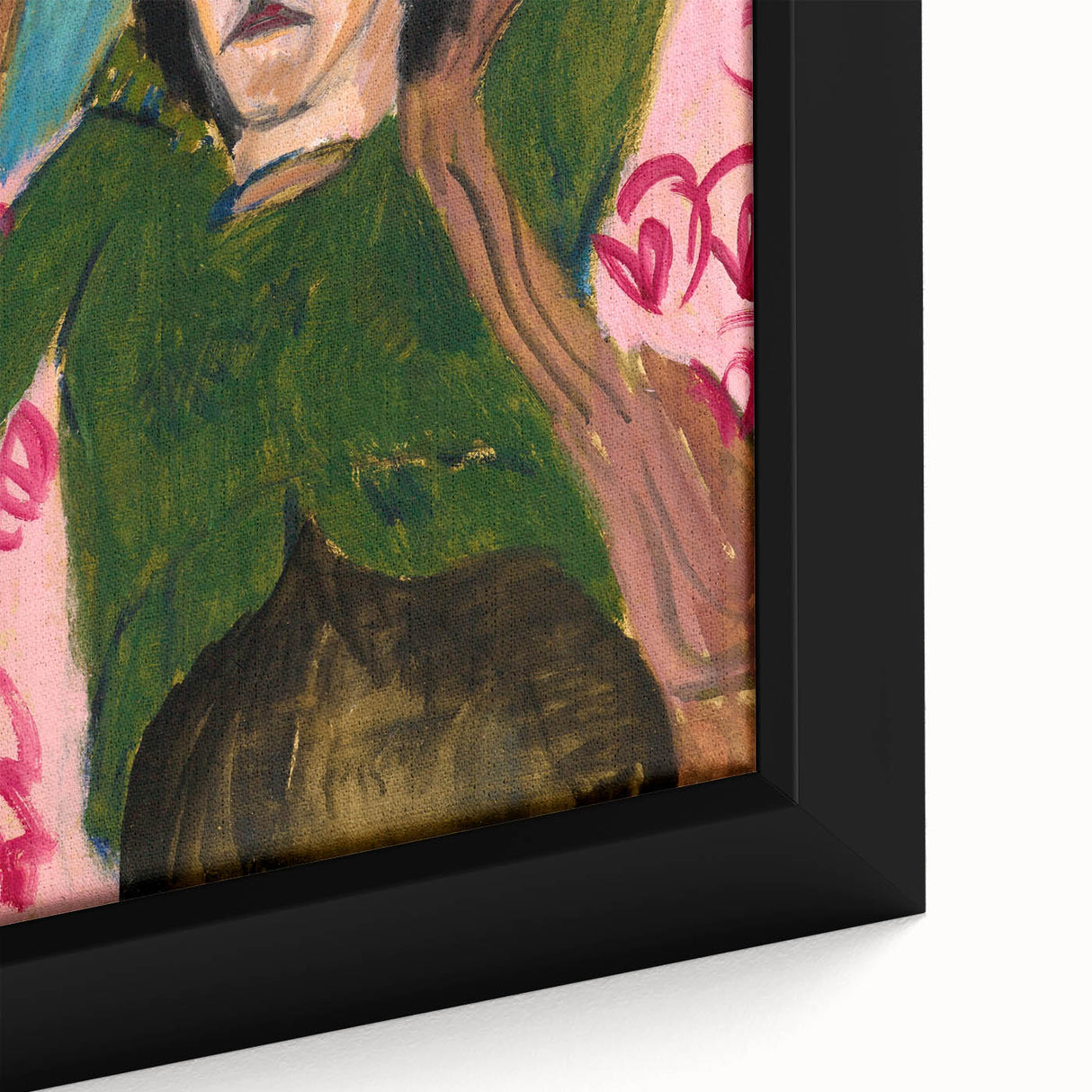 Expressionist Art: Woman in the Green Blouse by Kirchner Print
