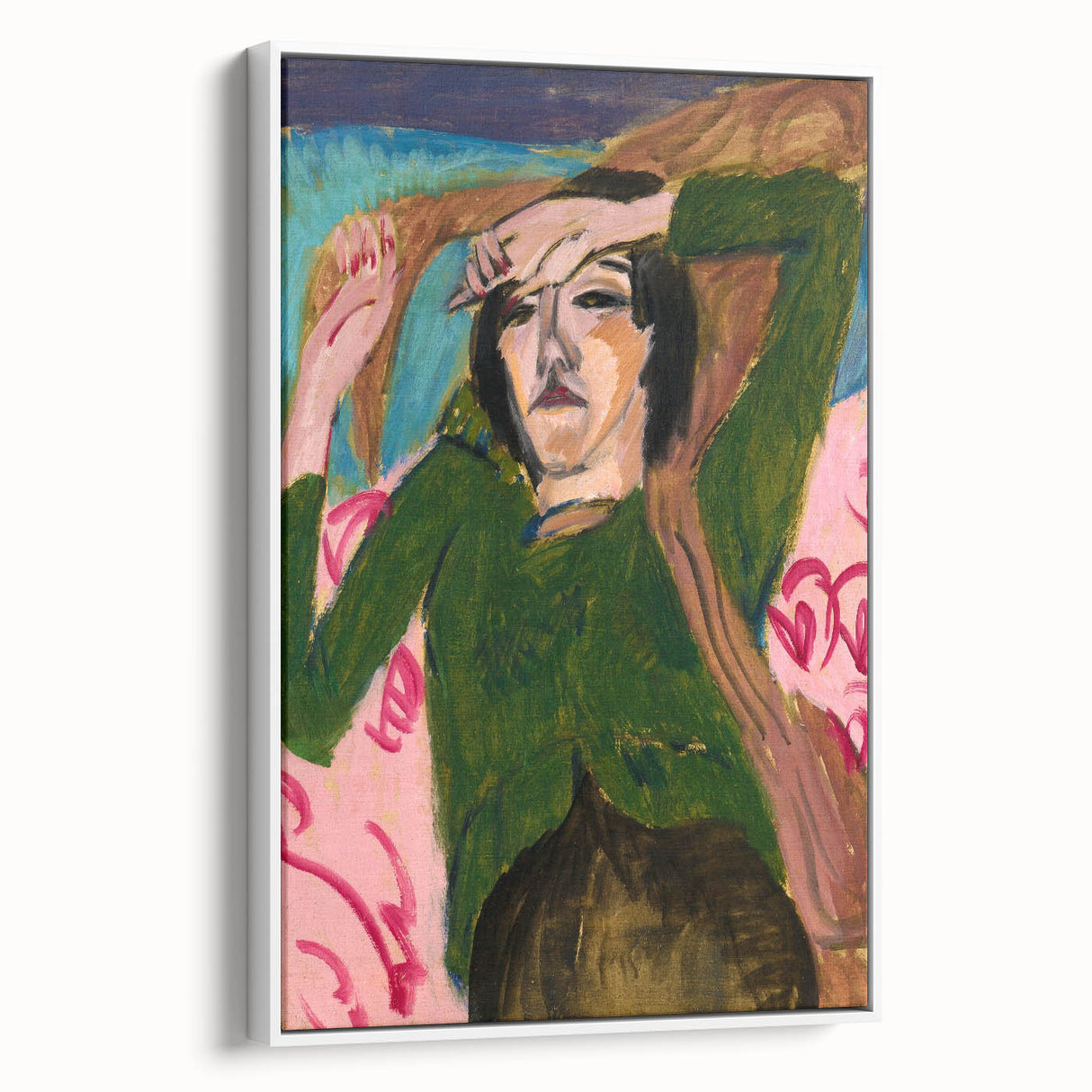 Expressionist Art: Woman in the Green Blouse by Kirchner Print