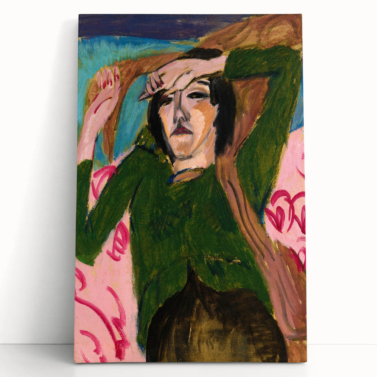 Expressionist Art: Woman in the Green Blouse by Kirchner Print