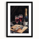 Extra large abstract art print featuring vibrant, colorful textures on a black framed canvas, ideal for living room decor.