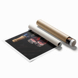 Extra large rolled print featuring a floral design in soft pastel colors.