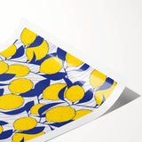 Extra large rolled print featuring line art flowers in neutral tones, ideal for large living room wall art.